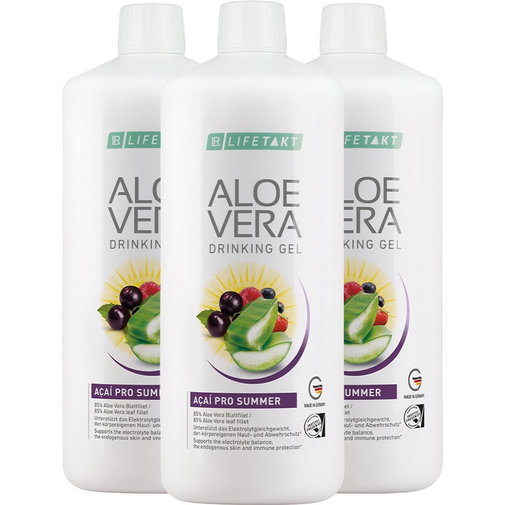 LR Aloe Vera Drinking Gel Acai Pro Summer 3er Set