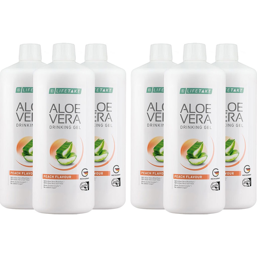 LR Aloe Vera Drinking Gel Pfirsich / Peach 6er Set