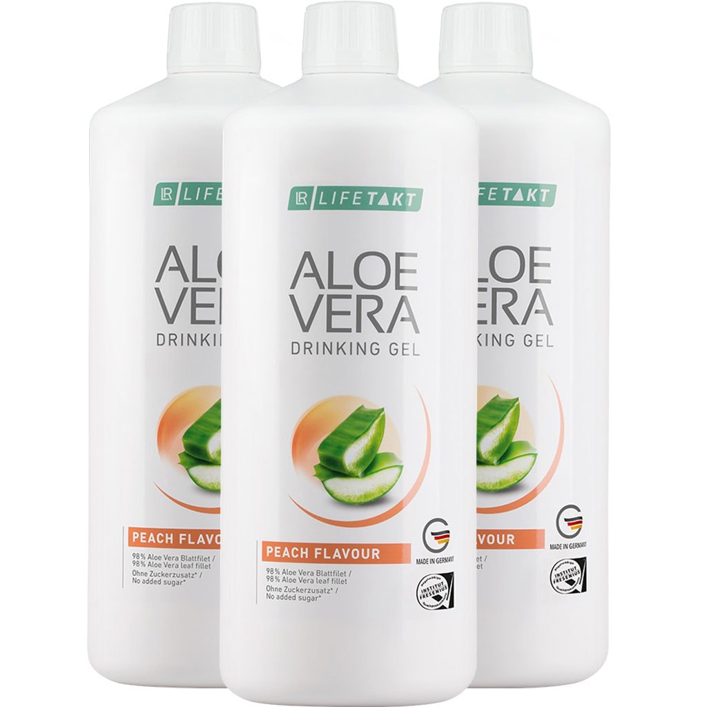 LR Aloe Vera Drinking Gel Pfirsich / Peach 3er Set